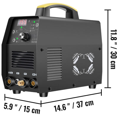 SKYSHALO 155Amp 3 in 1, TIG Welder, 110V High Frequency TIG/Stick/Clean Welding Machine w/ IGBT Inverter, Digital Arc Welder with Torch l, Iron, Mild Steel, Copper, and Nickel