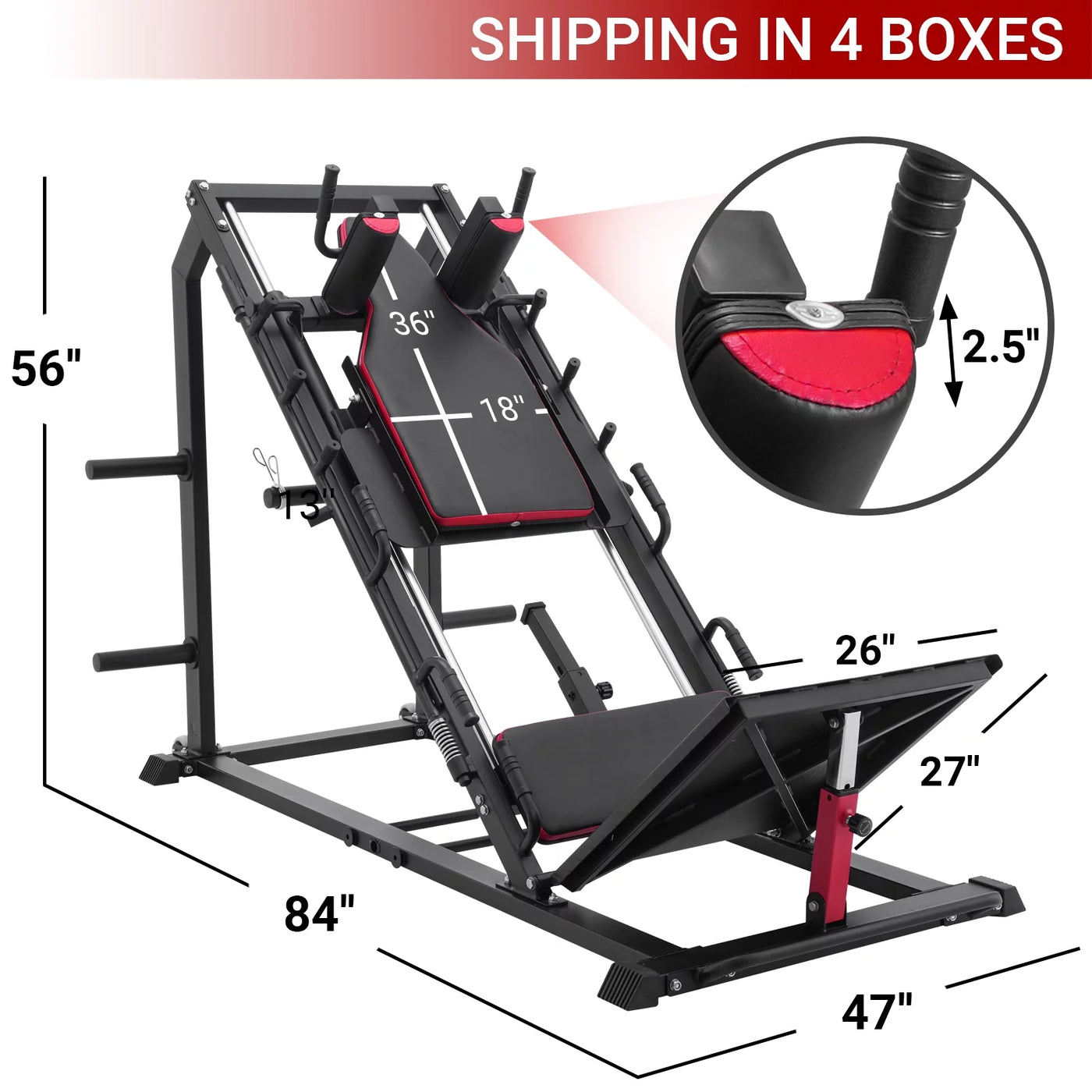 syedee Leg Press Hack Squat Machine and Leg Extension Machine, Leg Machines for Lower Body Training, Leg Exercise Machine for Home Gym