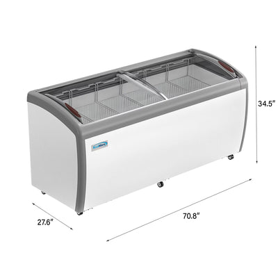 KoolMore 71 in. Commercial Ice Cream Display Freezer, 20 cu. ft.