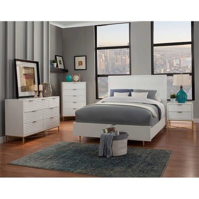 Home Square 3 Piece Furniture Set with 2-Drawer Nightstand & Full Wood Headboard