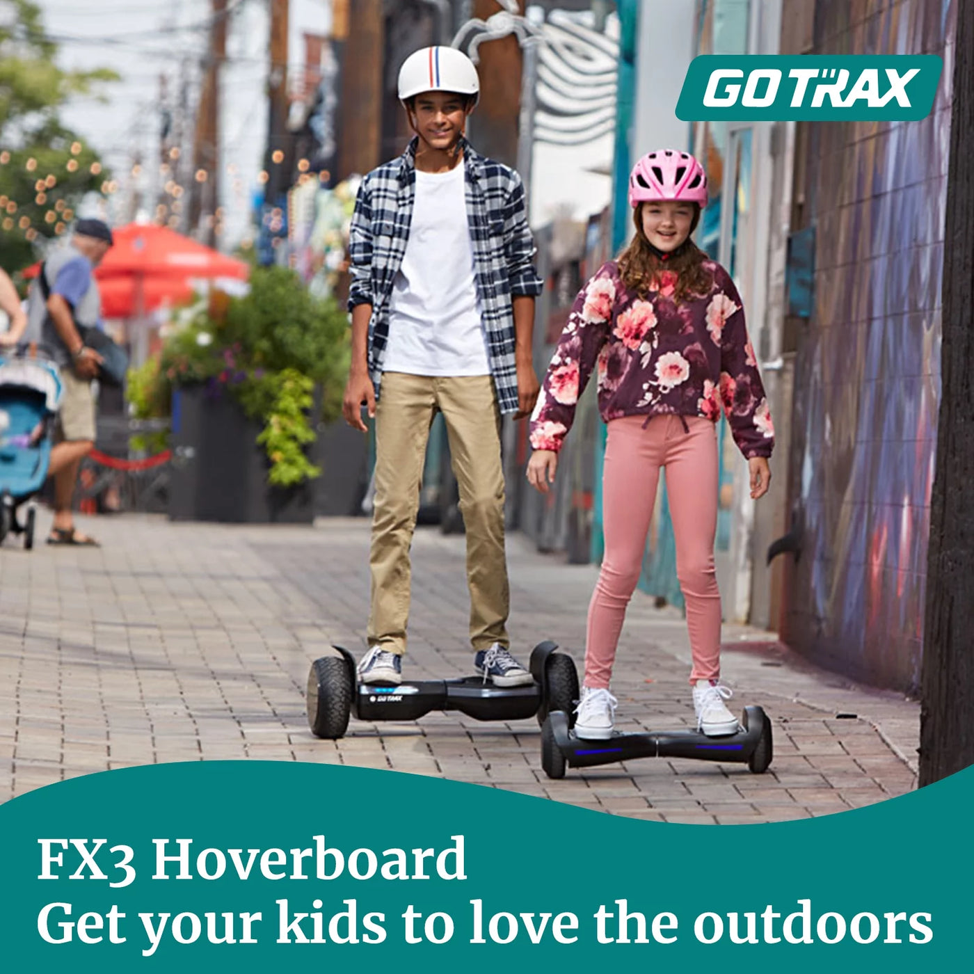 GOTRAX FX3 Hoverboard for Kids Adults,200W Motor 6.5" LED Wheels 6.2mph Speed Hover Board, Blue