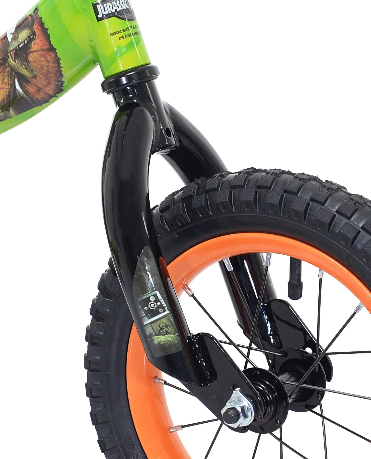 Jurassic World™ 12-inch Raptor Boy's Bicycle with Training Wheel, Green and Orange