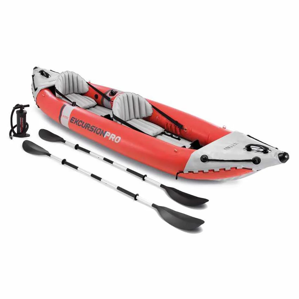 Intex 2 Person Vinyl Kayak w/ Oars & Pump & 2-Person K2 Kayak w/ Oars Air Pump