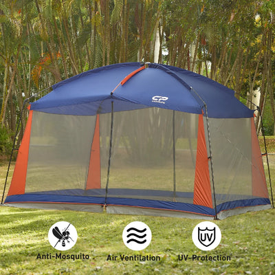 CAMPROS Screen House Room 12' x 10' Canopy Tent Sun Shelter, Blue