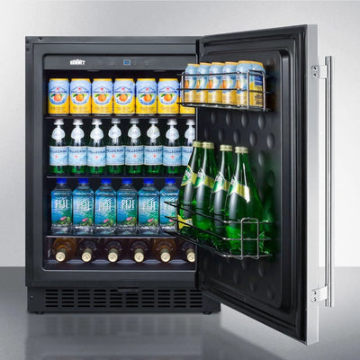 24" Wide Built-In All-Refrigerator, Stainless Steel Cabinet