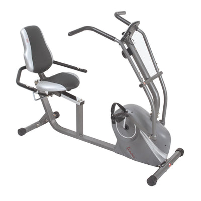 Sunny Health & Fitness Cross Trainer Magnetic Recumbent Bike with Arm Exercisers - SF-RB4936