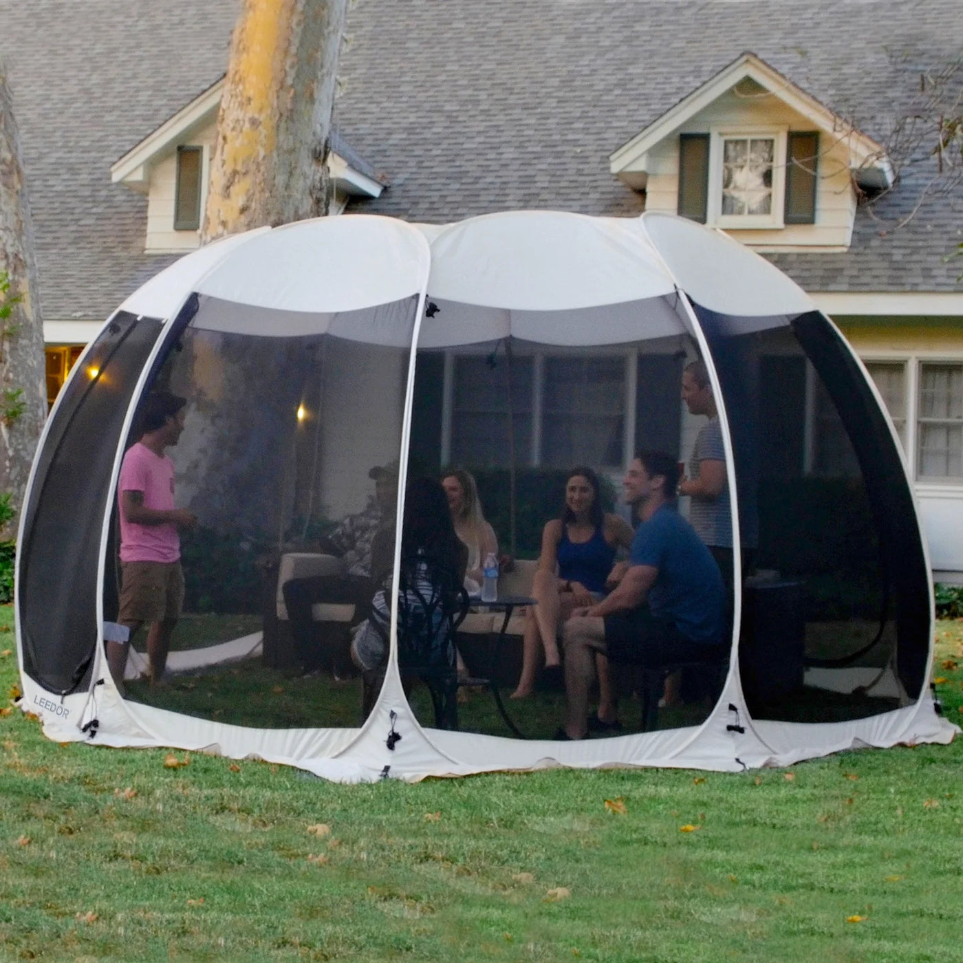 Screen House Tent Instant Room Outdoor Canopy 15x15 Gray