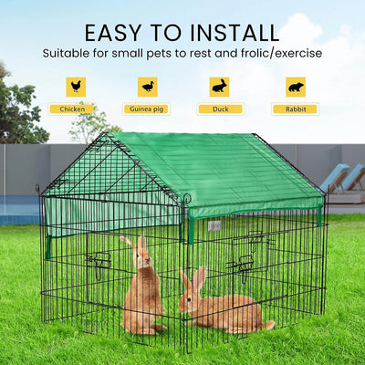 SPECSTAR 71” x 30” Chicken Coop Large Metal Chicken Cage House, Waterproof, Green