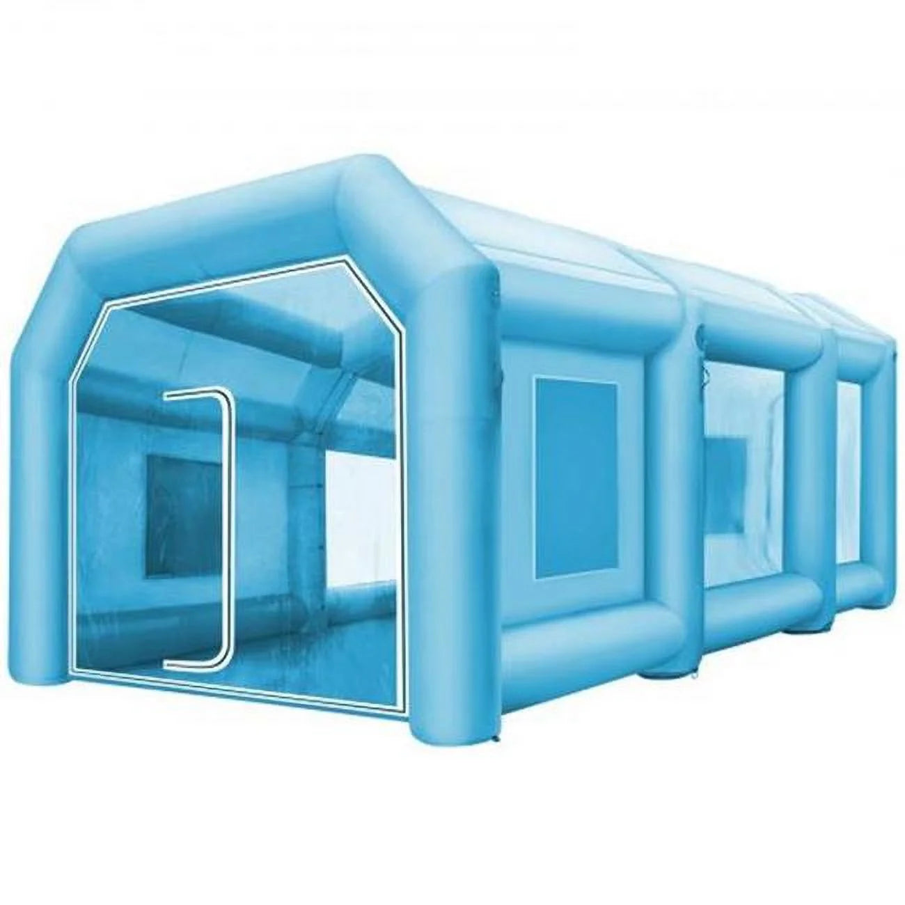 39 x 16.4 x 13 ft. Inflatable Paint Booth with 2 Blower Spray