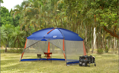 CAMPROS Screen House Room 12' x 10' Canopy Tent Sun Shelter, Blue