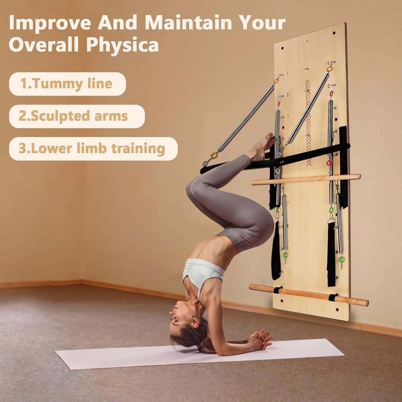 ARKANTOS Pilates Springboard, Exercise Equipment for The Home, Studio