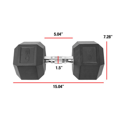 (2 pack) CAP Barbell, 60lb Coated Hex Dumbbell, Single