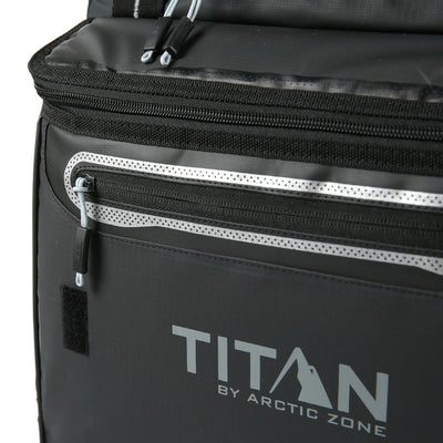 Titan By Arctic Zone 60 Can Capacity Collapsible Wheeled Soft Cooler, Black