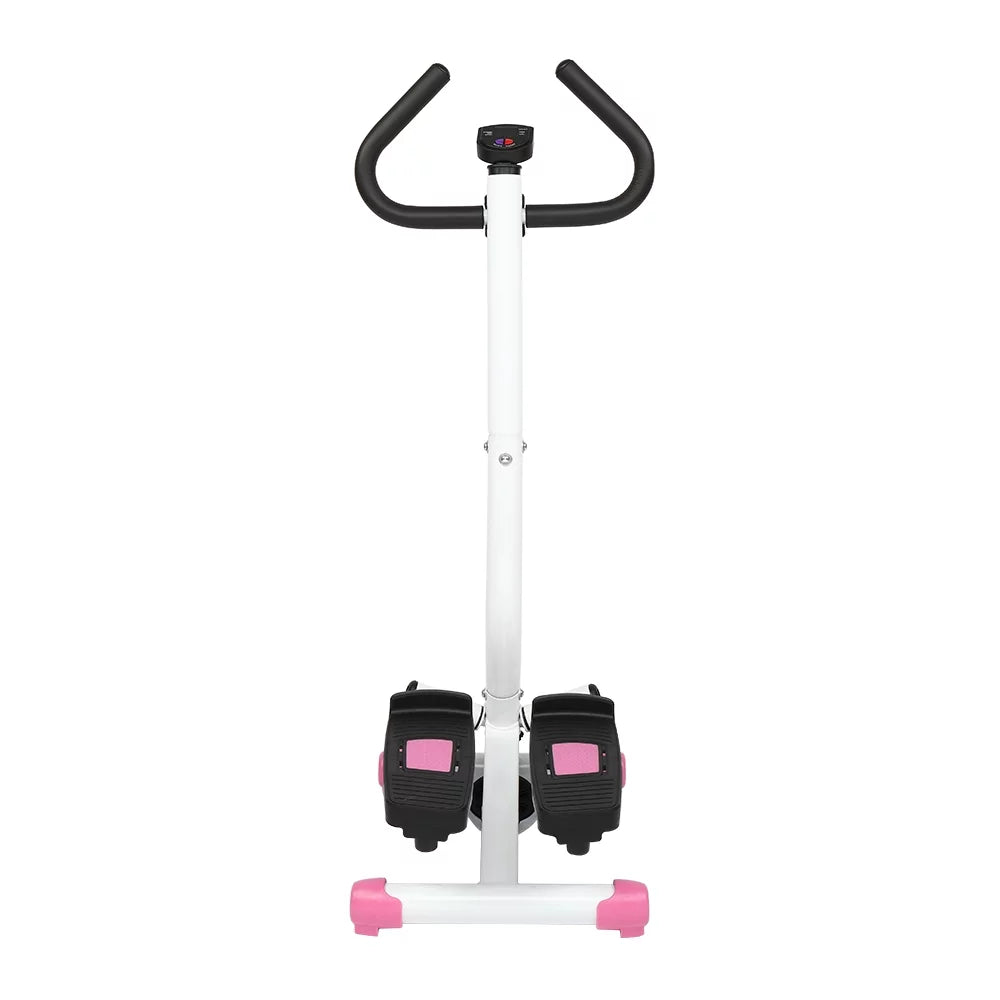 UBesGoo Mini Aerobic Stepper, Stair Climber Twist Fitness Machine with handle, Pink