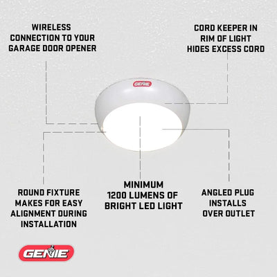 Genie 6172H-O Wall Mount Smart Garage Door Opener with Aladdin Connect, Wall Mounted Compact Space Saving Opener