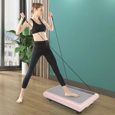 Vibration Plate Exercise Machine, Whole Body Workout Vibration Fitness Platform, Home Weight Loss Recovery Vibration Plate Exercise Machine, Pink