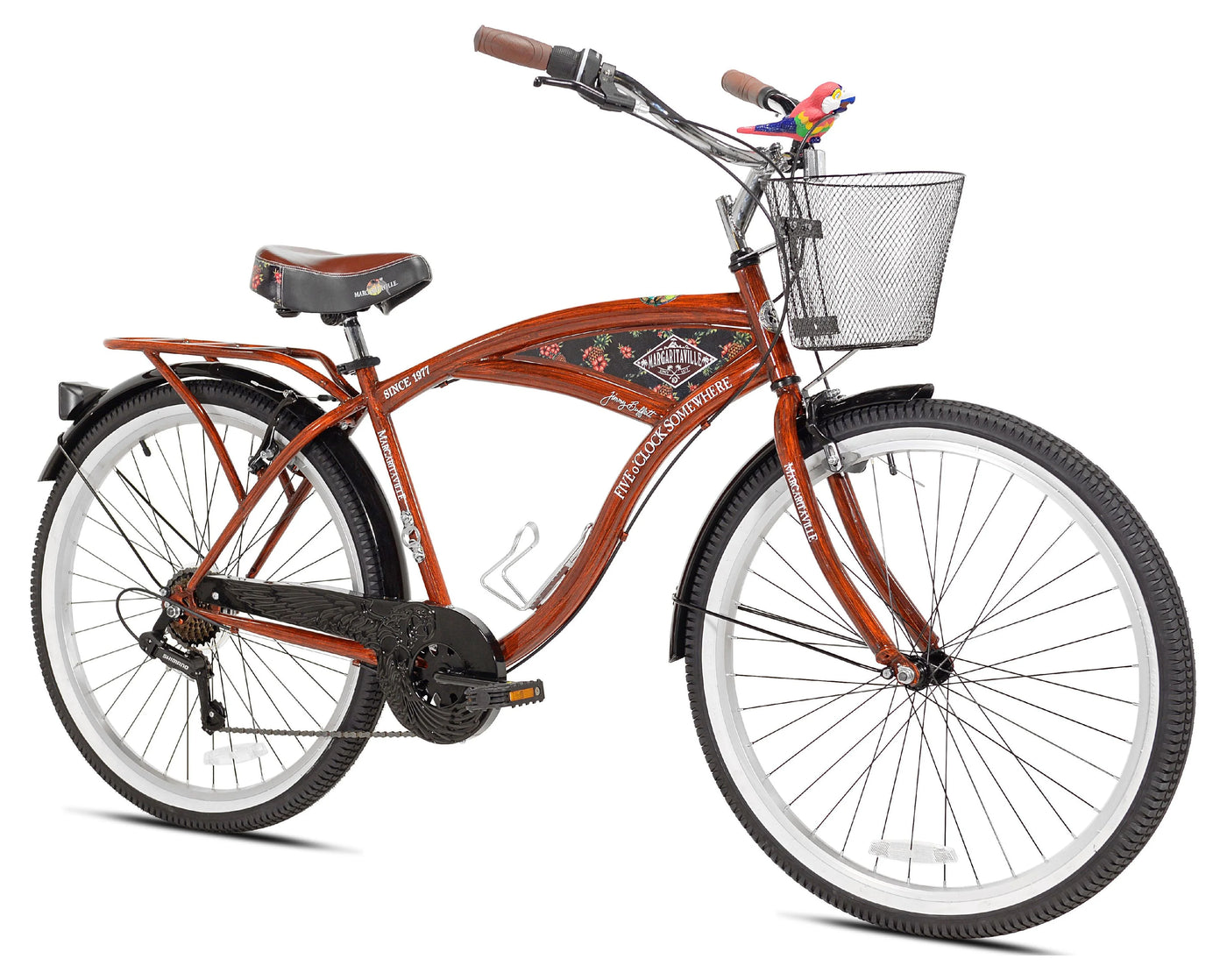 Kent 26" Margaritaville Men's Cruiser Bike, Wood Grain Color