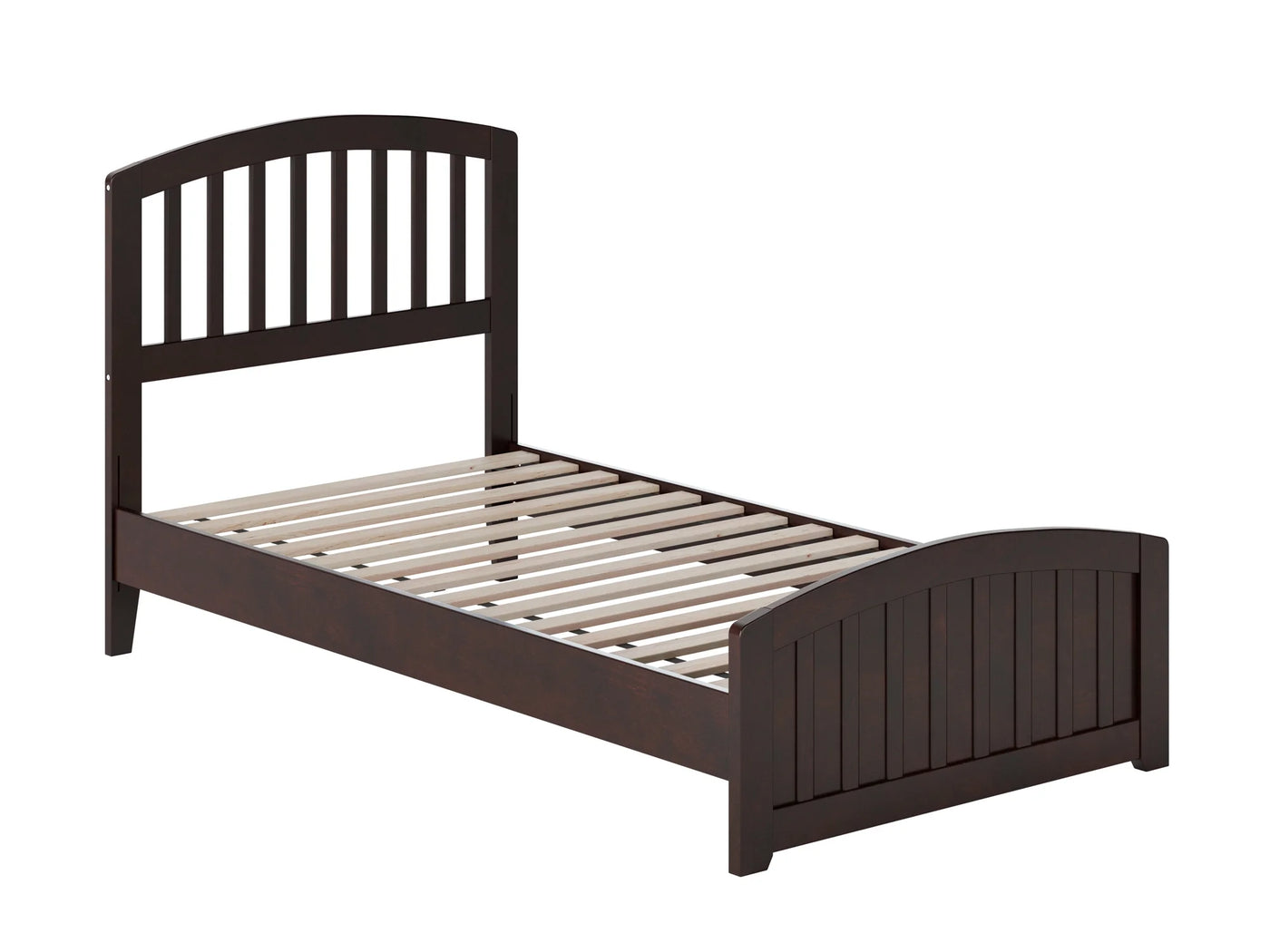 AFI Quincy Twin Solid Wood Low Profile Platform Bed with Matching Footboard, Espresso