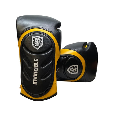 Invincible Fight Gear Professional Hook and Loop Leather Training Boxing Gloves v2.0 - Ideal for Boxing, Kickboxing, Muay Thai, MMA for Men Women and Kids