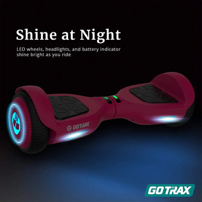 GOTRAX Edge Hoverboard for Kids Adults, 6.5" Tires 6.2mph & 2.5 Miles Self Balancing Scooter, Pink