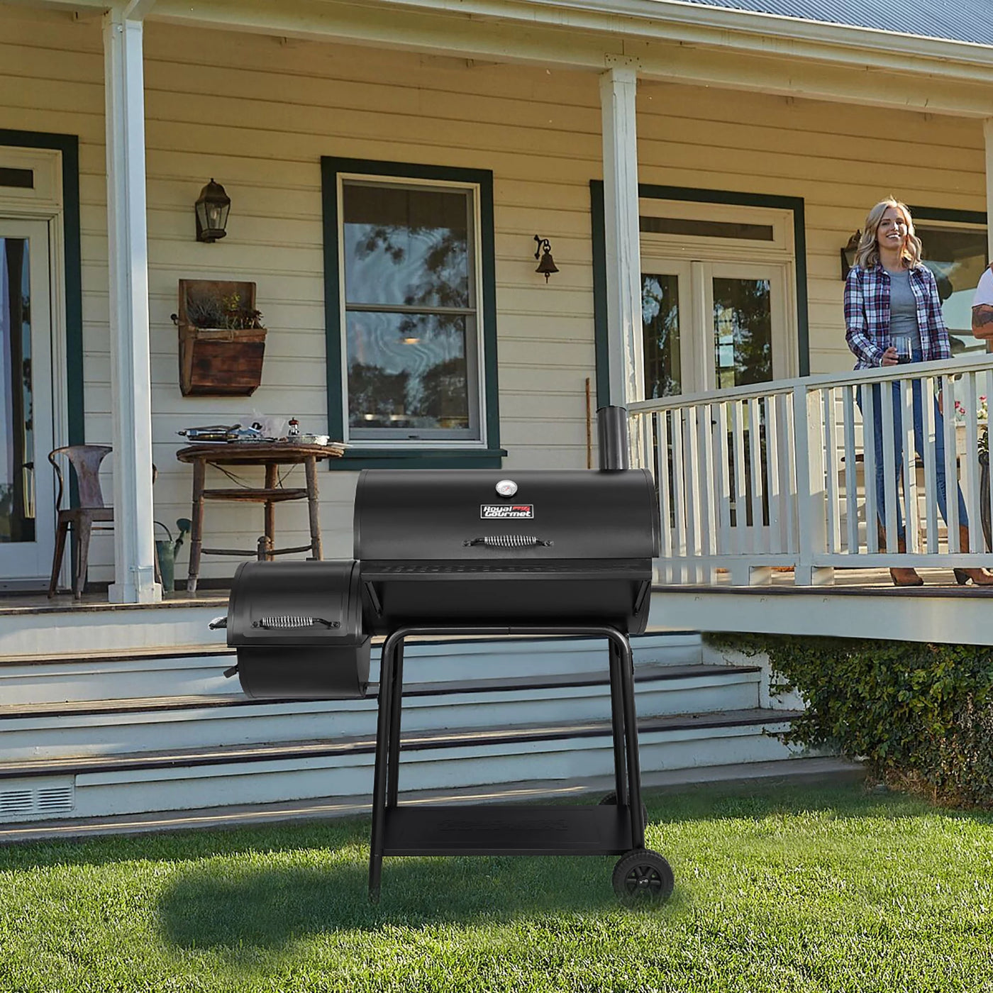 Royal Gourmet 30" CC1830F Charcoal Grill with Offset Smoker