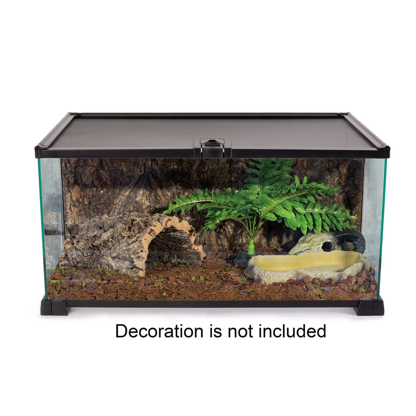 REPTIZOO Knock-Down Mini Glass Reptile Habitat, 360 Rotation Visually Reptile Terrarium 20”×12”×10”(10 gallon)，Easy Assembly