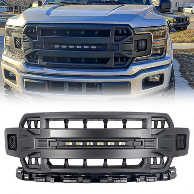 AMERICAN MODIFIED Armor Grille Compatible with 2018-2020 Ford F150, Black