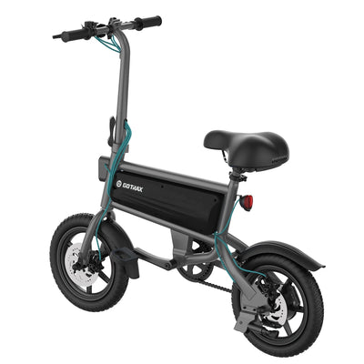 GOTRAX S2 14" Folding Electric Bike for Adults and Teens, 250W 15.5Mph, 15Miles LED Display Mini E-Bike for Commuting