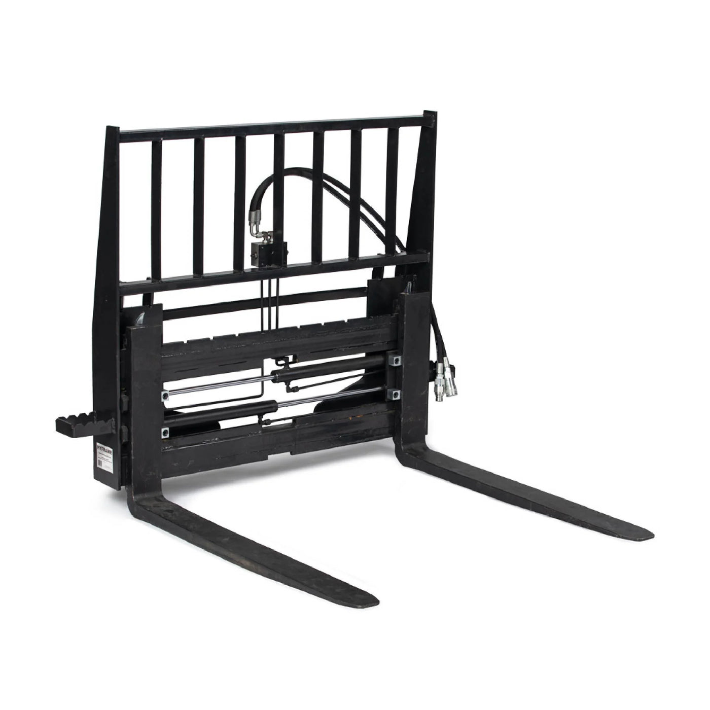 Titan Attachments Standard Series Adjustable Hydraulic Sliding Skid Steer Pallet Fork Attachment with 48in Fork Blades, 4,000 LB Capacity