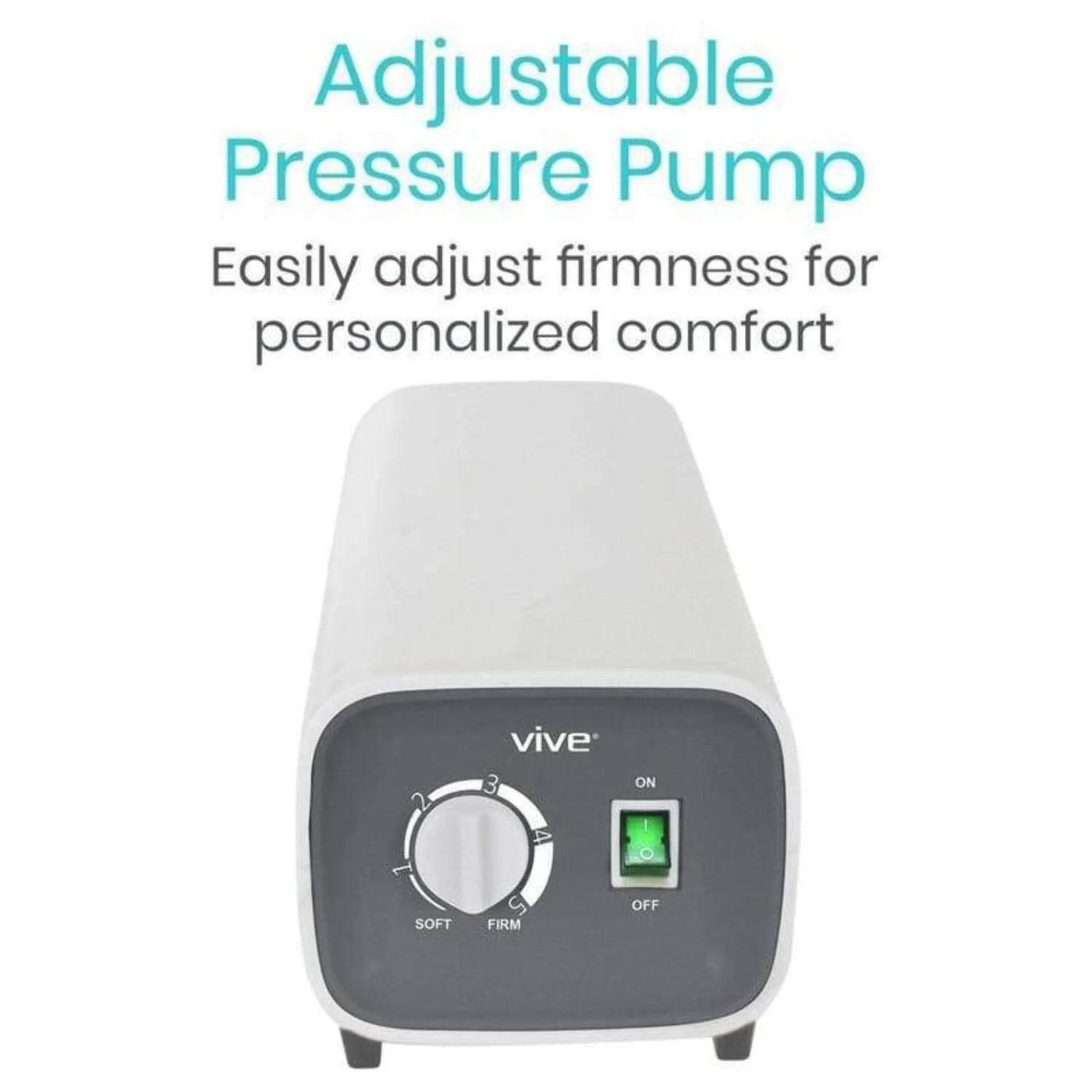 Vive Alternating Pressure Pad, Includes Mattress Pad and Electric Pump System for Bed Sore Prevention