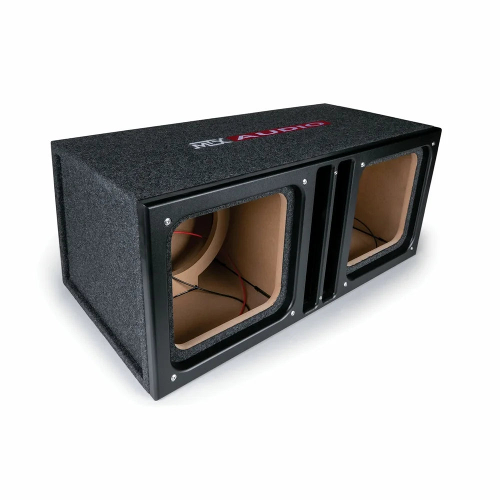 MTX SLH12X2S 12" Sledgehammer Dual Square Unloaded Enclosure Subwoofers